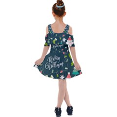 Kids  Shoulder Cutout Chiffon Dress 