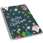 Merry Christmas, Happy New Year, Christmas Seamless Texture 5.5  x 8.5  Notebook