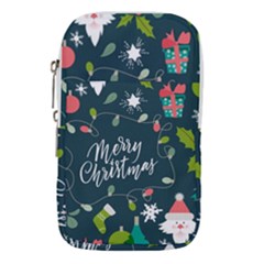 Merry Christmas, Happy New Year, Christmas Seamless Texture Waist Pouch (Small) from ArtsNow.com