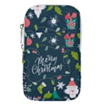 Merry Christmas, Happy New Year, Christmas Seamless Texture Waist Pouch (Small)