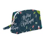 Merry Christmas, Happy New Year, Christmas Seamless Texture Wristlet Pouch Bag (Medium)