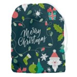 Merry Christmas, Happy New Year, Christmas Seamless Texture Drawstring Pouch (3XL)