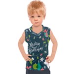 Merry Christmas, Happy New Year, Christmas Seamless Texture Kids  Sport Tank Top