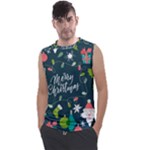 Merry Christmas, Happy New Year, Christmas Seamless Texture Men s Regular Tank Top