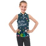 Merry Christmas, Happy New Year, Christmas Seamless Texture Kids  Sleeveless Polo T-Shirt