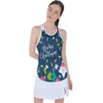 Merry Christmas, Happy New Year, Christmas Seamless Texture Racer Back Mesh Tank Top