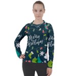 Merry Christmas, Happy New Year, Christmas Seamless Texture Women s Pique Long Sleeve T-Shirt