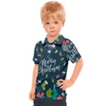 Merry Christmas, Happy New Year, Christmas Seamless Texture Kids  Polo T-Shirt