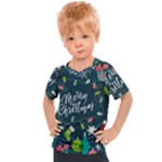 Merry Christmas, Happy New Year, Christmas Seamless Texture Kids  Sports T-Shirt