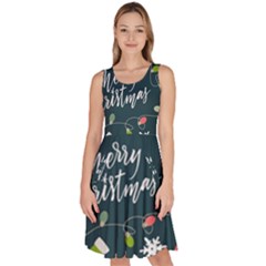 Knee Length Skater Dress With Pockets 