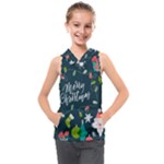 Merry Christmas, Happy New Year, Christmas Seamless Texture Kids  Sleeveless Hoodie