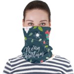 Merry Christmas, Happy New Year, Christmas Seamless Texture Face Seamless Bandana (Adult)