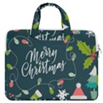 Merry Christmas, Happy New Year, Christmas Seamless Texture MacBook Pro 13  Double Pocket Laptop Bag