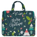 Merry Christmas, Happy New Year, Christmas Seamless Texture MacBook Pro 15  Double Pocket Laptop Bag 