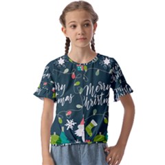 Kids  Cuff Sleeve Scrunch Bottom T-Shirt 