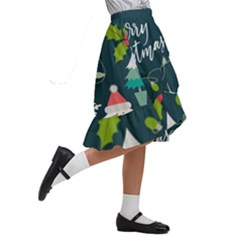 Kids  Ruffle Flared Wrap Midi Skirt 