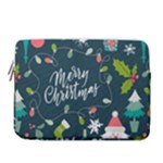 Merry Christmas, Happy New Year, Christmas Seamless Texture 14  Vertical Laptop Sleeve Case With Pocket