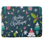 Merry Christmas, Happy New Year, Christmas Seamless Texture 17  Vertical Laptop Sleeve Case With Pocket