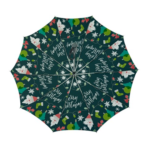 Merry Christmas, Happy New Year, Christmas Seamless Texture Automatic Folding Umbrella with Case (Large) from ArtsNow.com