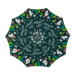 Merry Christmas, Happy New Year, Christmas Seamless Texture Automatic Folding Umbrella with Case (Large) from ArtsNow.com