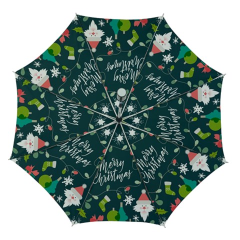 Merry Christmas, Happy New Year, Christmas Seamless Texture Automatic Folding Umbrella with Case (Medium) from ArtsNow.com