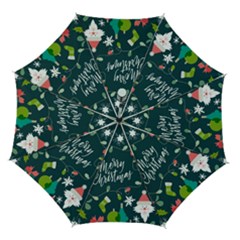 Merry Christmas, Happy New Year, Christmas Seamless Texture Automatic Folding Umbrella with Case (Medium) from ArtsNow.com