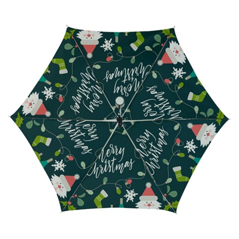 Merry Christmas, Happy New Year, Christmas Seamless Texture Automatic Folding Umbrella with Case (Small) from ArtsNow.com