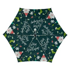 Merry Christmas, Happy New Year, Christmas Seamless Texture Automatic Folding Umbrella with Case (Small) from ArtsNow.com