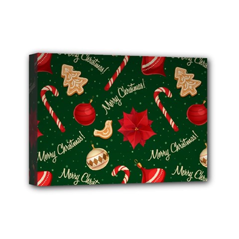 Merry Christmas Mini Canvas 7  x 5  (Stretched) from ArtsNow.com