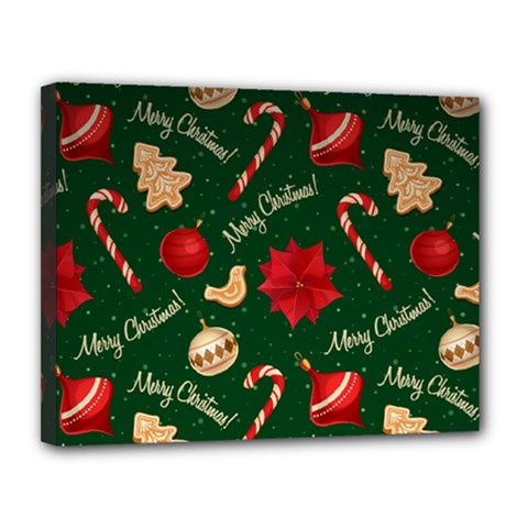 Merry Christmas Canvas 14  x 11  (Stretched) from ArtsNow.com