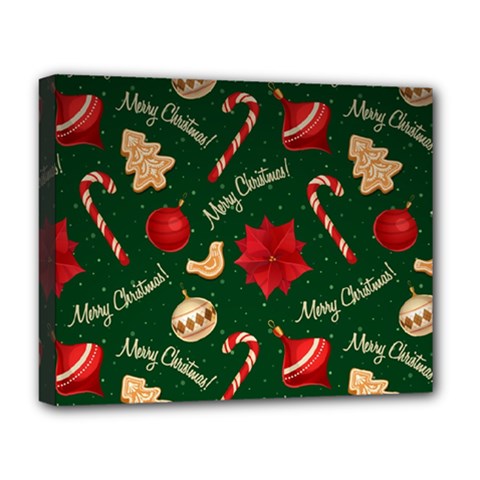 Merry Christmas Deluxe Canvas 20  x 16  (Stretched) from ArtsNow.com