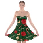 Merry Christmas Strapless Bra Top Dress