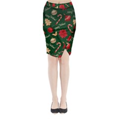 Merry Christmas Midi Wrap Pencil Skirt from ArtsNow.com