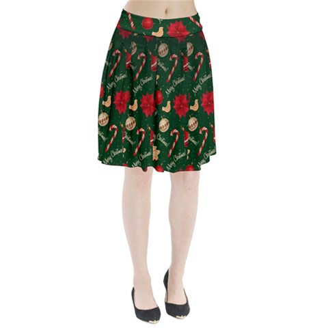 Merry Christmas Pleated Skirt from ArtsNow.com