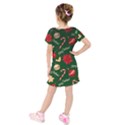 Kids  Short Sleeve Velvet Dress 