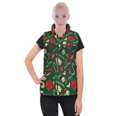 Merry Christmas Women s Button Up Vest from ArtsNow.com