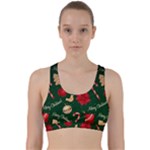 Merry Christmas Back Weave Sports Bra