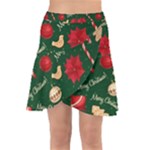 Merry Christmas Wrap Front Skirt