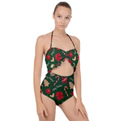 Scallop Top Cut Out Swimsuit 