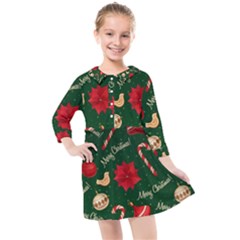 Kids  Quarter Sleeve Shirt Dress 