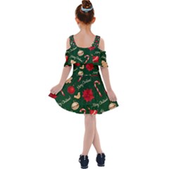 Kids  Shoulder Cutout Chiffon Dress 