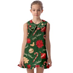 Kids  Pilgrim Collar Ruffle Hem Dress 