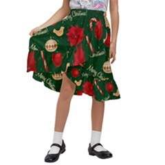 Kids  Ruffle Flared Wrap Midi Skirt 