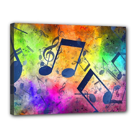 Music Texture, Grunge Music Background Canvas 16  x 12  (Stretched) from ArtsNow.com