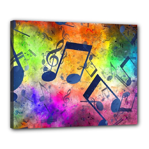 Music Texture, Grunge Music Background Canvas 20  x 16  (Stretched) from ArtsNow.com