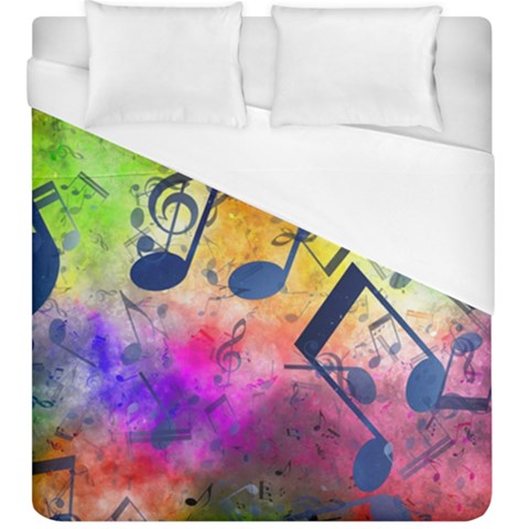 Music Texture, Grunge Music Background Duvet Cover (King Size) from ArtsNow.com