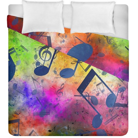 Music Texture, Grunge Music Background Duvet Cover Double Side (King Size) from ArtsNow.com