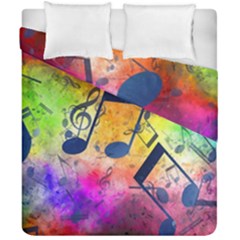 Music Texture, Grunge Music Background Duvet Cover Double Side (California King Size) from ArtsNow.com