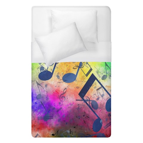 Music Texture, Grunge Music Background Duvet Cover (Single Size) from ArtsNow.com