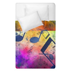 Music Texture, Grunge Music Background Duvet Cover Double Side (Single Size) from ArtsNow.com